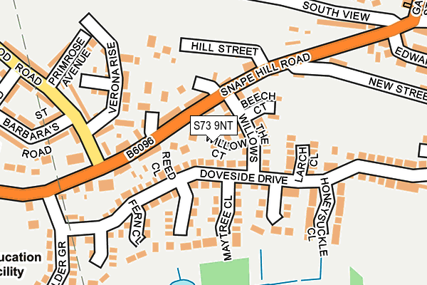 S73 9NT map - OS OpenMap – Local (Ordnance Survey)