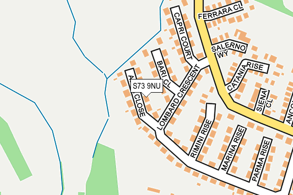 S73 9NU map - OS OpenMap – Local (Ordnance Survey)
