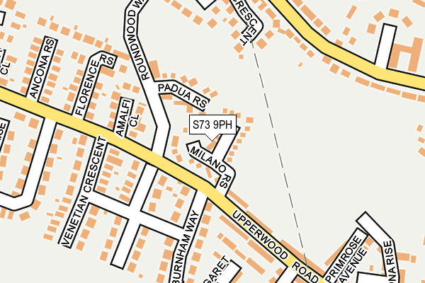 S73 9PH map - OS OpenMap – Local (Ordnance Survey)