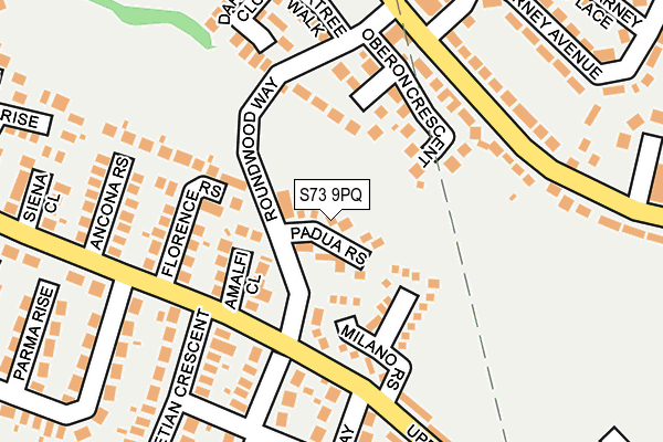 S73 9PQ map - OS OpenMap – Local (Ordnance Survey)