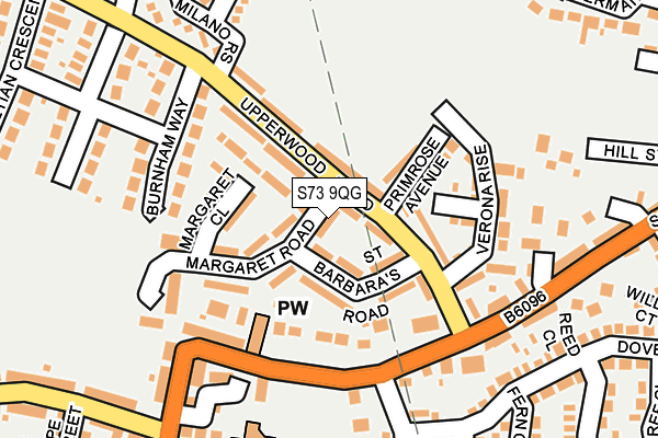 S73 9QG map - OS OpenMap – Local (Ordnance Survey)