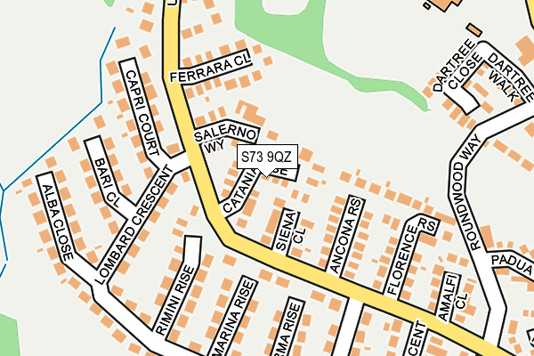 S73 9QZ map - OS OpenMap – Local (Ordnance Survey)