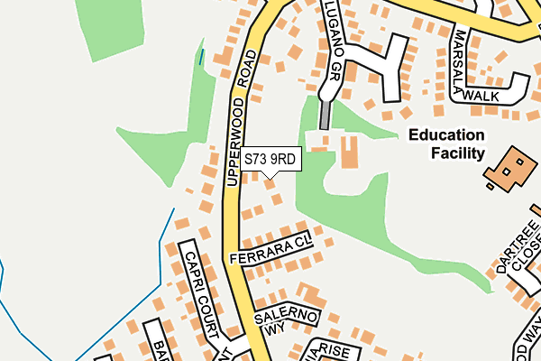 S73 9RD map - OS OpenMap – Local (Ordnance Survey)