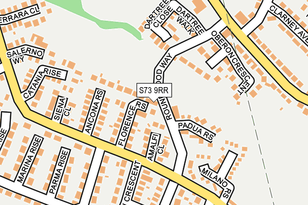 S73 9RR map - OS OpenMap – Local (Ordnance Survey)