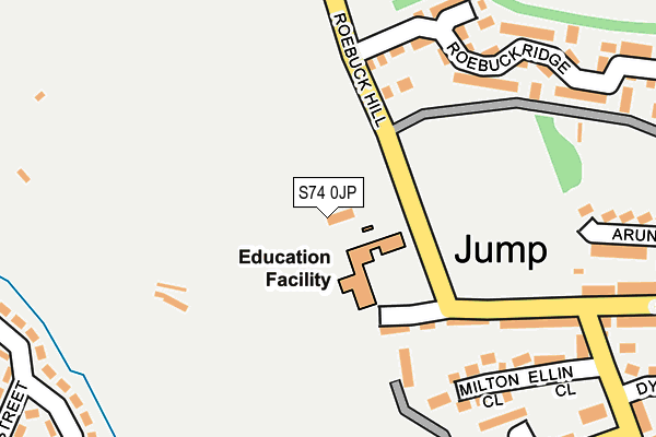 S74 0JP map - OS OpenMap – Local (Ordnance Survey)