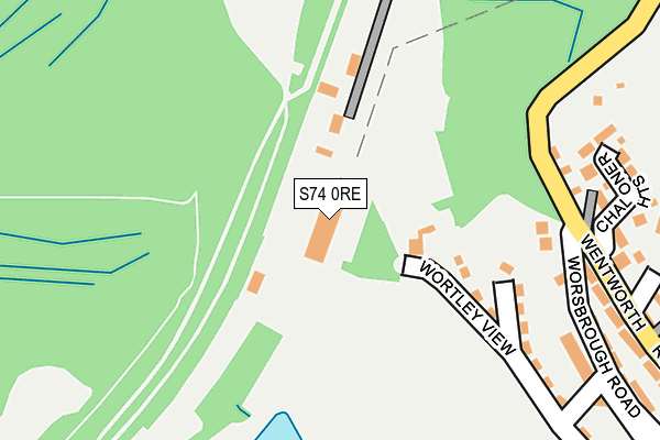S74 0RE map - OS OpenMap – Local (Ordnance Survey)