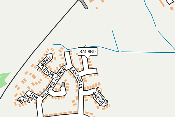 S74 8BD map - OS OpenMap – Local (Ordnance Survey)