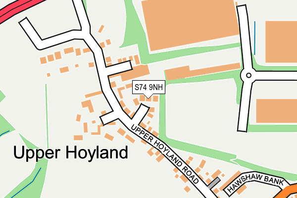S74 9NH map - OS OpenMap – Local (Ordnance Survey)