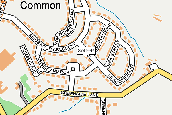 S74 9PP map - OS OpenMap – Local (Ordnance Survey)