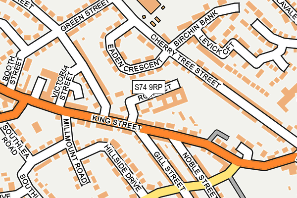 S74 9RP map - OS OpenMap – Local (Ordnance Survey)