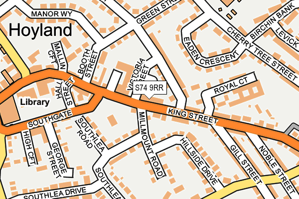 S74 9RR map - OS OpenMap – Local (Ordnance Survey)