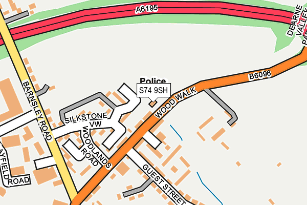 S74 9SH map - OS OpenMap – Local (Ordnance Survey)