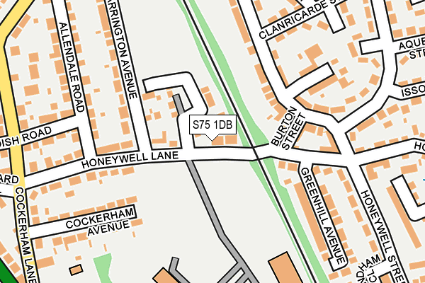 S75 1DB map - OS OpenMap – Local (Ordnance Survey)