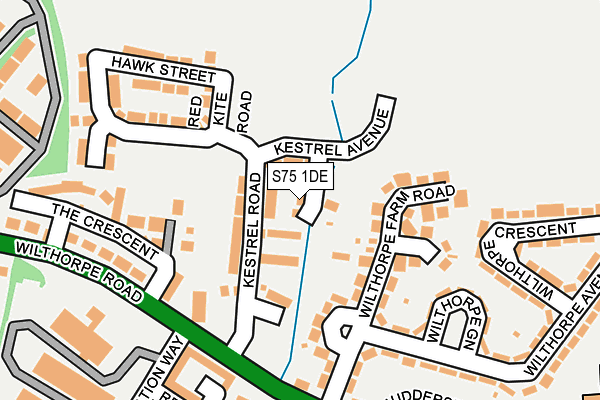 S75 1DE map - OS OpenMap – Local (Ordnance Survey)