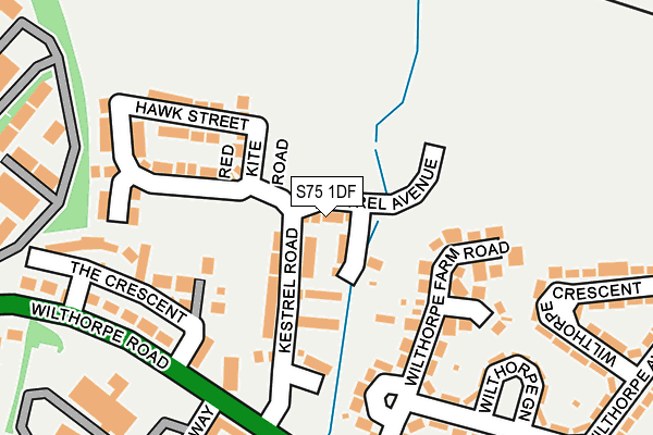 S75 1DF map - OS OpenMap – Local (Ordnance Survey)