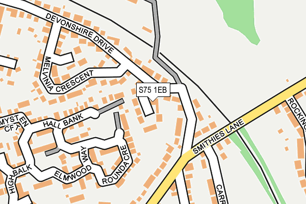 S75 1EB map - OS OpenMap – Local (Ordnance Survey)