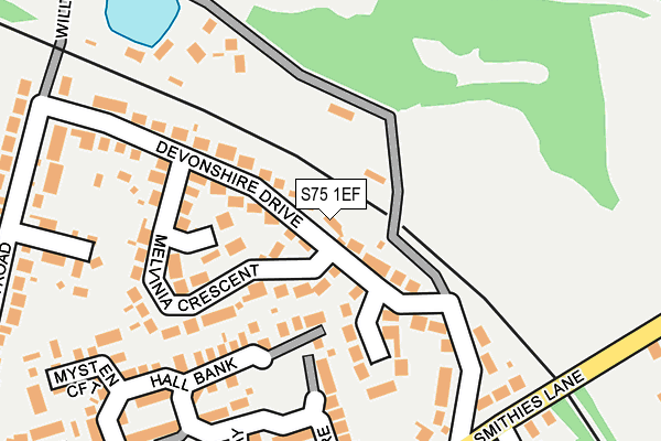 S75 1EF map - OS OpenMap – Local (Ordnance Survey)