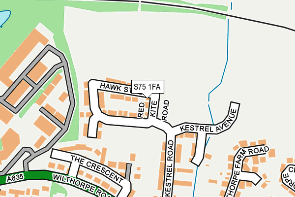 S75 1FA map - OS OpenMap – Local (Ordnance Survey)