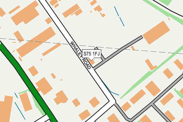 S75 1FJ map - OS OpenMap – Local (Ordnance Survey)