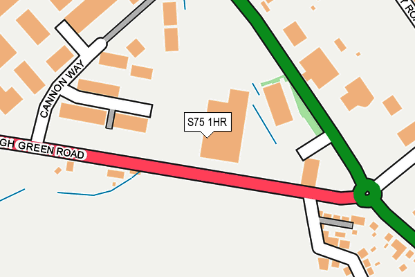 S75 1HR map - OS OpenMap – Local (Ordnance Survey)