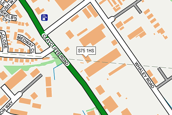 S75 1HS map - OS OpenMap – Local (Ordnance Survey)