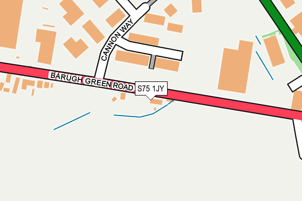S75 1JY map - OS OpenMap – Local (Ordnance Survey)