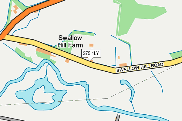 S75 1LY map - OS OpenMap – Local (Ordnance Survey)