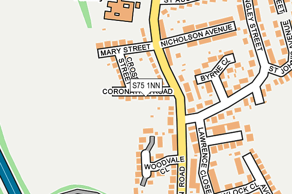 S75 1NN map - OS OpenMap – Local (Ordnance Survey)