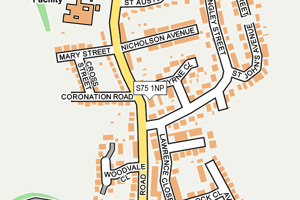 S75 1NP map - OS OpenMap – Local (Ordnance Survey)