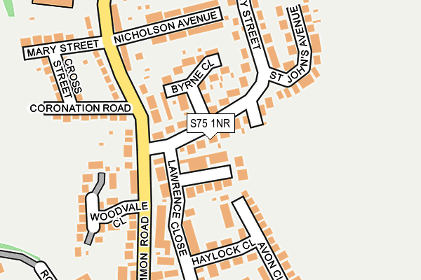 S75 1NR map - OS OpenMap – Local (Ordnance Survey)