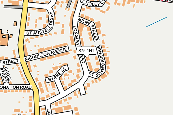 S75 1NT map - OS OpenMap – Local (Ordnance Survey)