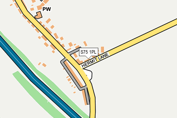 S75 1PL map - OS OpenMap – Local (Ordnance Survey)
