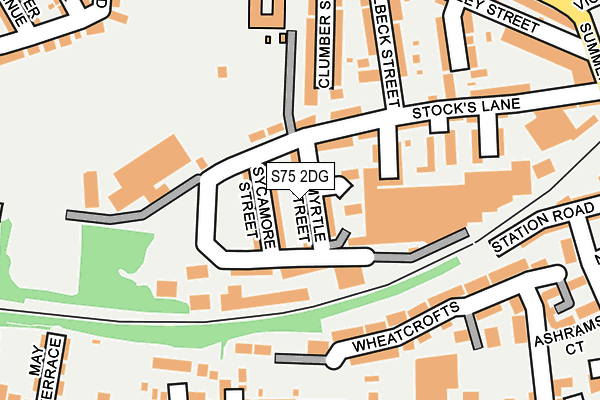 S75 2DG map - OS OpenMap – Local (Ordnance Survey)