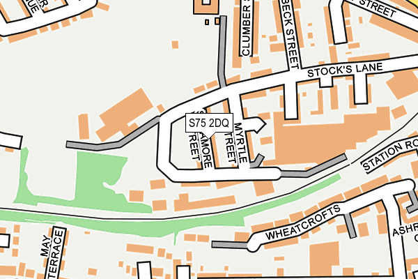 S75 2DQ map - OS OpenMap – Local (Ordnance Survey)