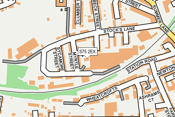 S75 2EX map - OS OpenMap – Local (Ordnance Survey)