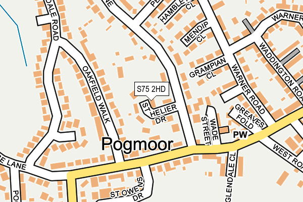 S75 2HD map - OS OpenMap – Local (Ordnance Survey)