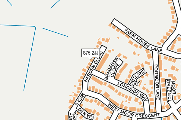 S75 2JJ map - OS OpenMap – Local (Ordnance Survey)