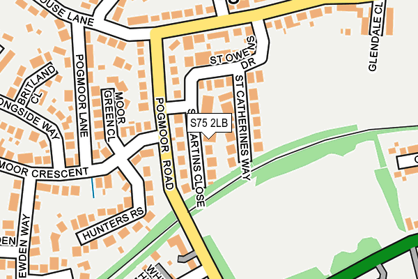 S75 2LB map - OS OpenMap – Local (Ordnance Survey)