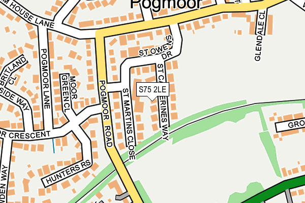 S75 2LE map - OS OpenMap – Local (Ordnance Survey)