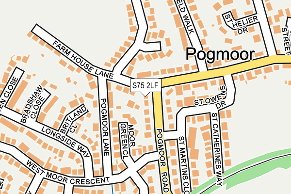 S75 2LF map - OS OpenMap – Local (Ordnance Survey)