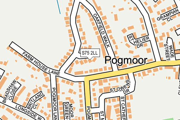 S75 2LL map - OS OpenMap – Local (Ordnance Survey)