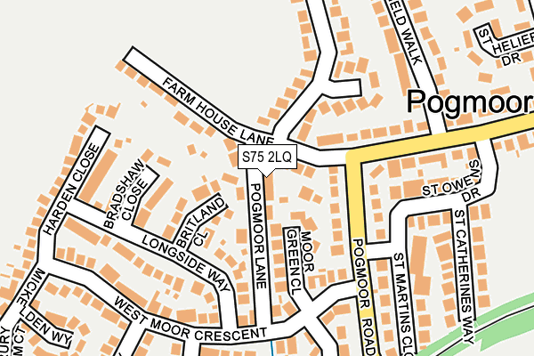 S75 2LQ map - OS OpenMap – Local (Ordnance Survey)