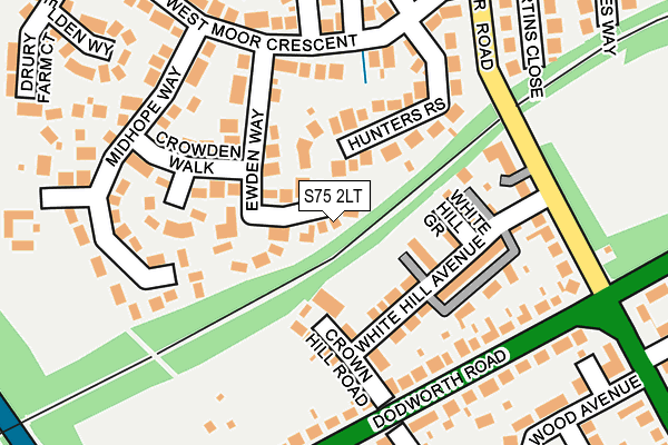 S75 2LT map - OS OpenMap – Local (Ordnance Survey)