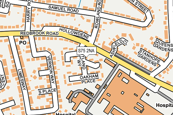 S75 2NA map - OS OpenMap – Local (Ordnance Survey)