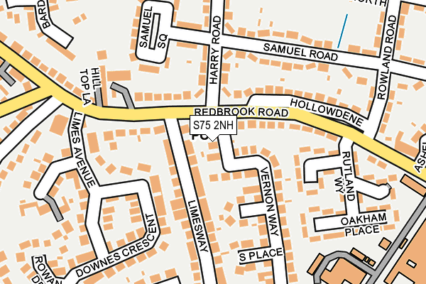 S75 2NH map - OS OpenMap – Local (Ordnance Survey)
