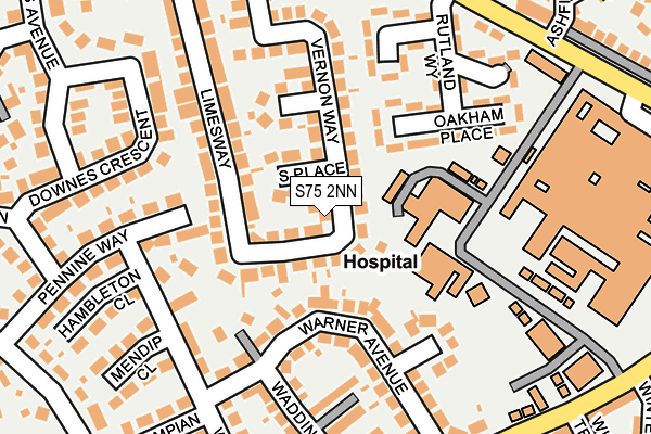 S75 2NN map - OS OpenMap – Local (Ordnance Survey)