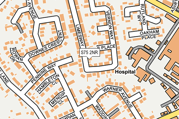 S75 2NR map - OS OpenMap – Local (Ordnance Survey)