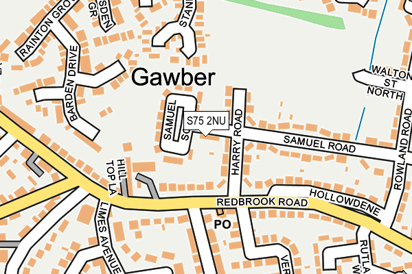 S75 2NU map - OS OpenMap – Local (Ordnance Survey)