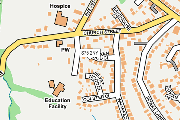 S75 2NY map - OS OpenMap – Local (Ordnance Survey)