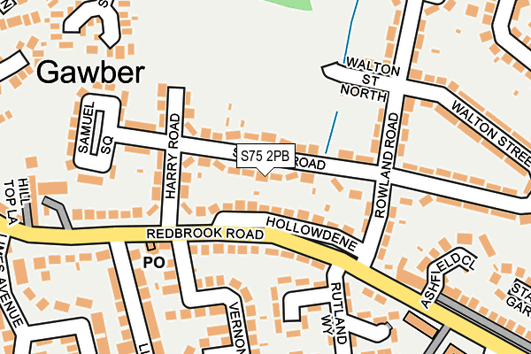 S75 2PB map - OS OpenMap – Local (Ordnance Survey)